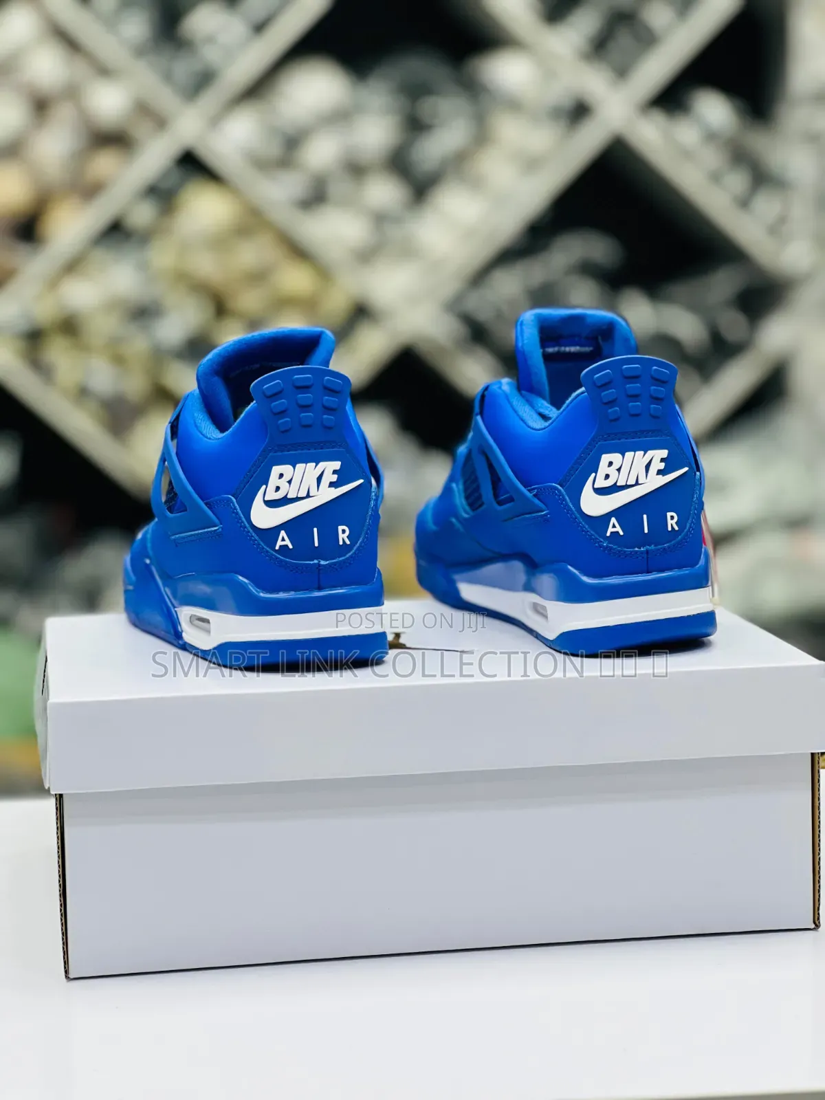 New in  
Jordan 4
 Bike Blue