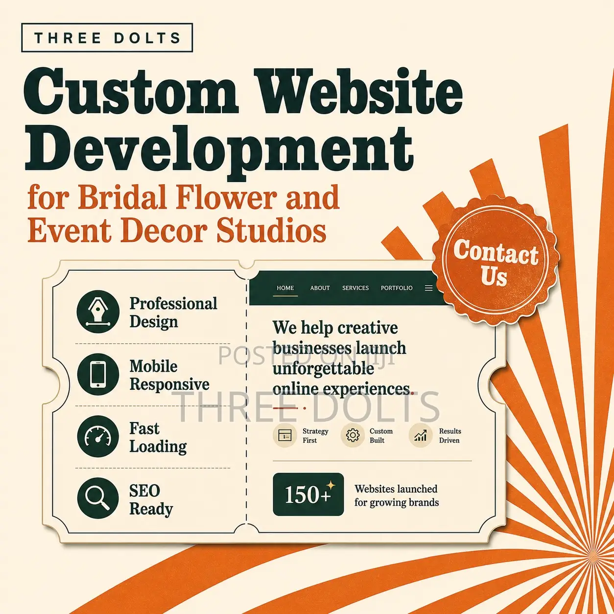 Custom Website Development for Bridal Flower and Event Decor Studios