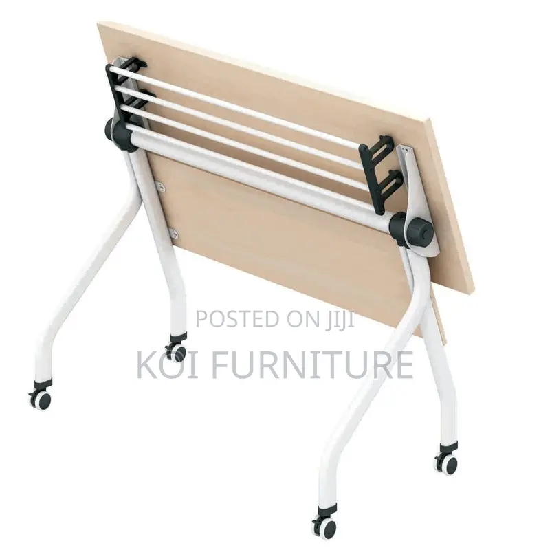 Office Desk; Foldable Office Meeting Table With Wheels