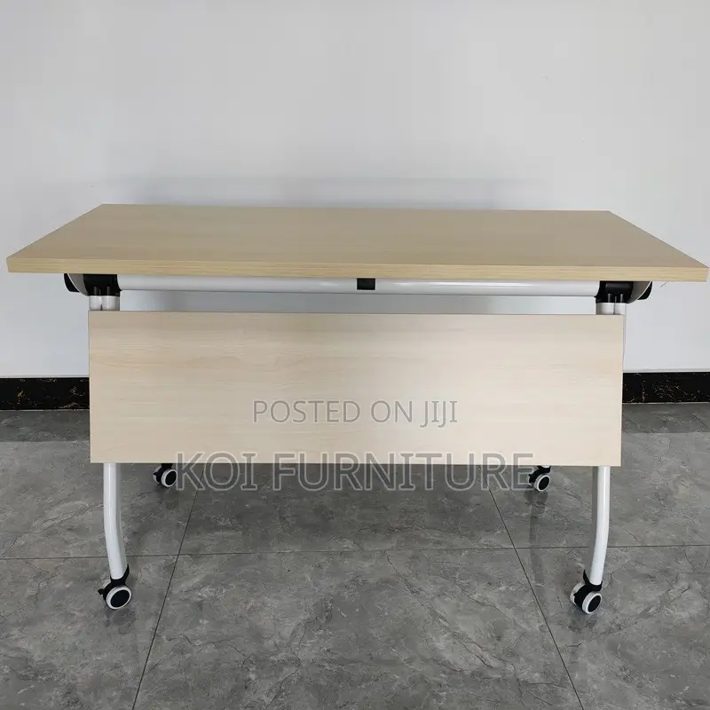 Office Desk; Foldable Office Meeting Table With Wheels
