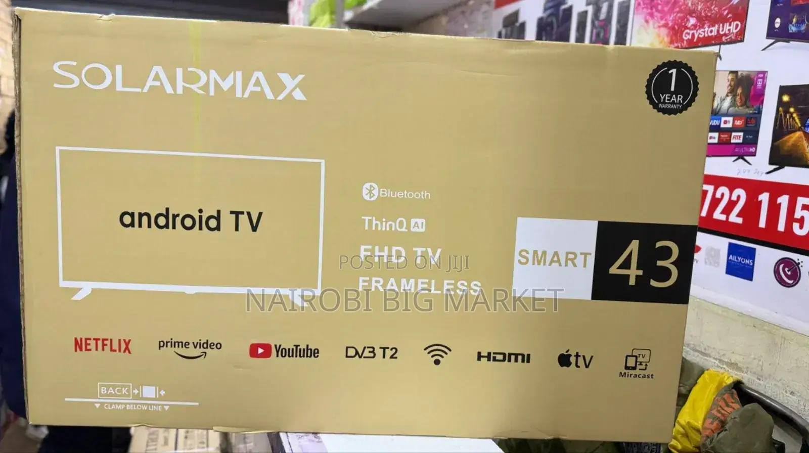 With Warranty Solarmax 43 Inch Qled TV