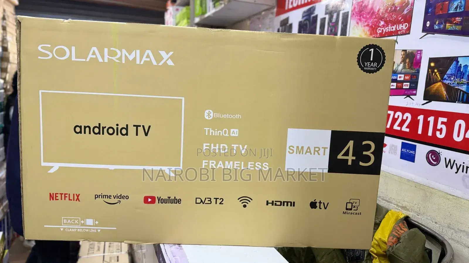 With Warranty Solarmax 43 Inch Qled TV