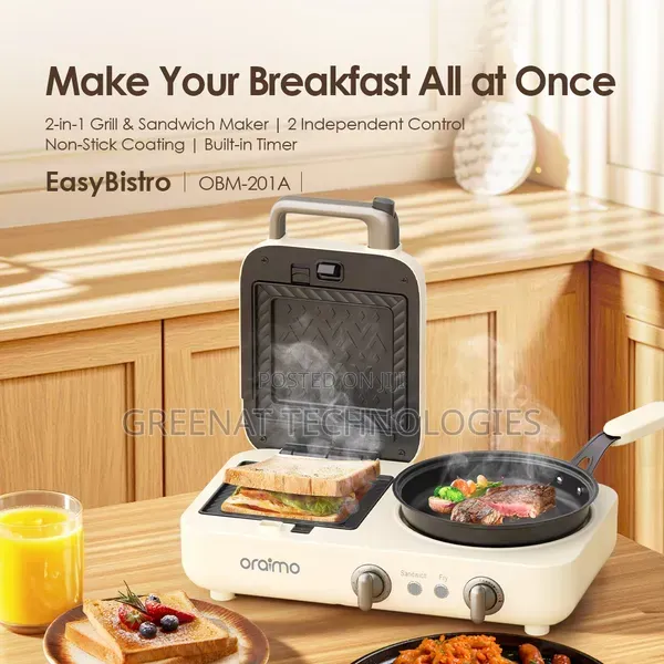 Oraimo EasyBistro OBM-201A 2-in-1 Breakfast Station