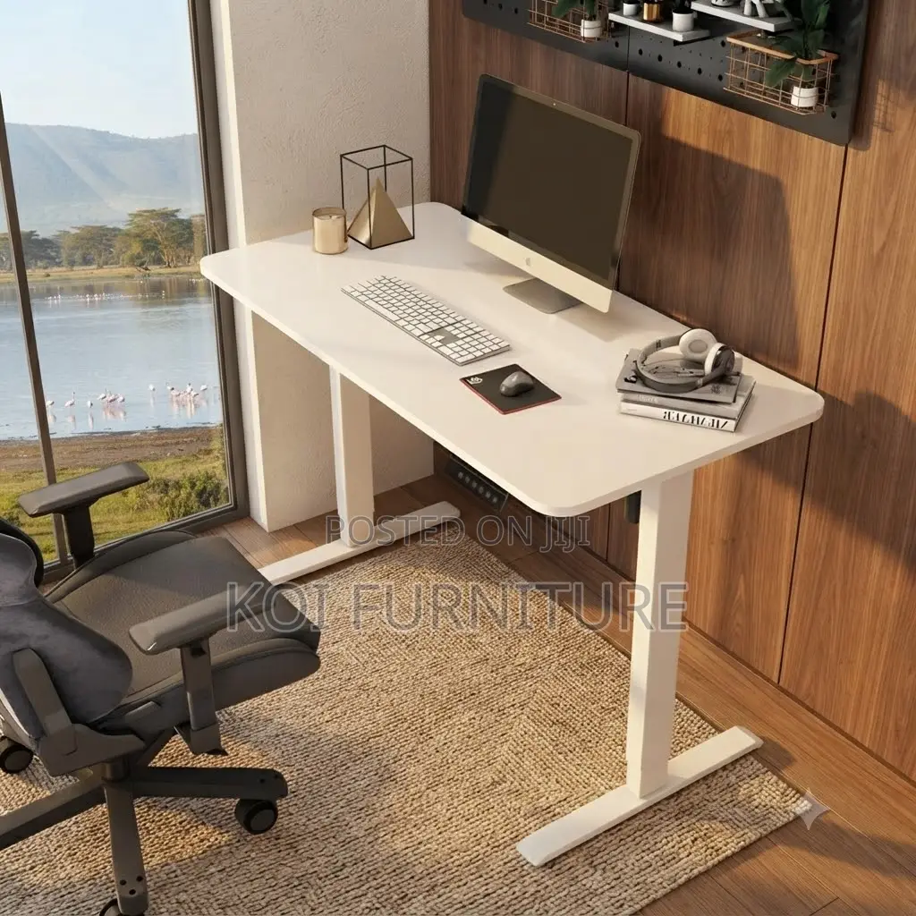 Office Desk; 1.2 Meters Electric Adjustable Monitored Marketing Desk