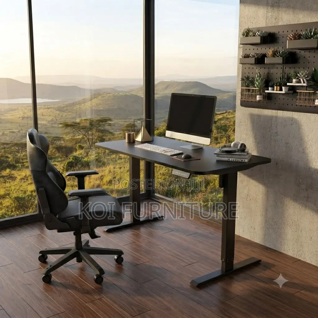 Office Desk; 1.2 Meters Electric Adjustable Monitored Marketing Desk