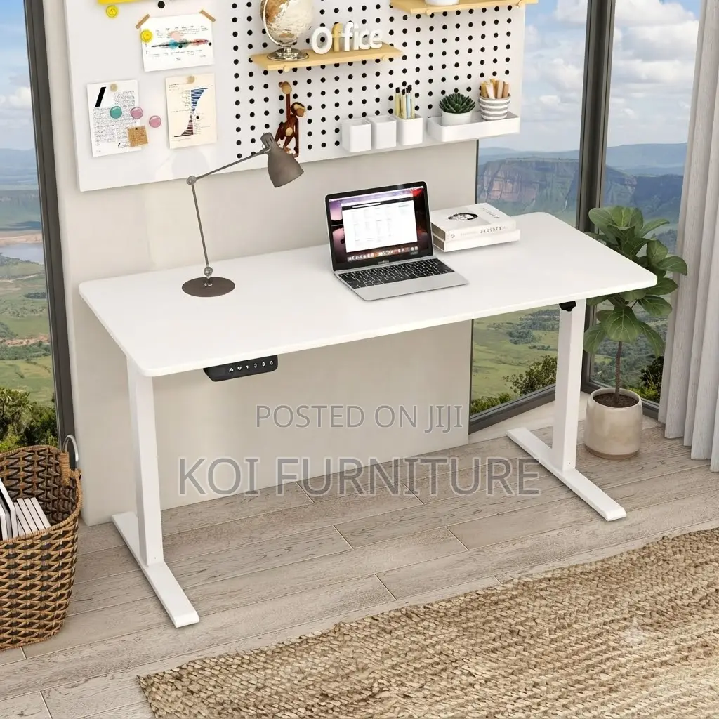 Office Desk; 1.2 Meters Electric Adjustable Monitored Marketing Desk