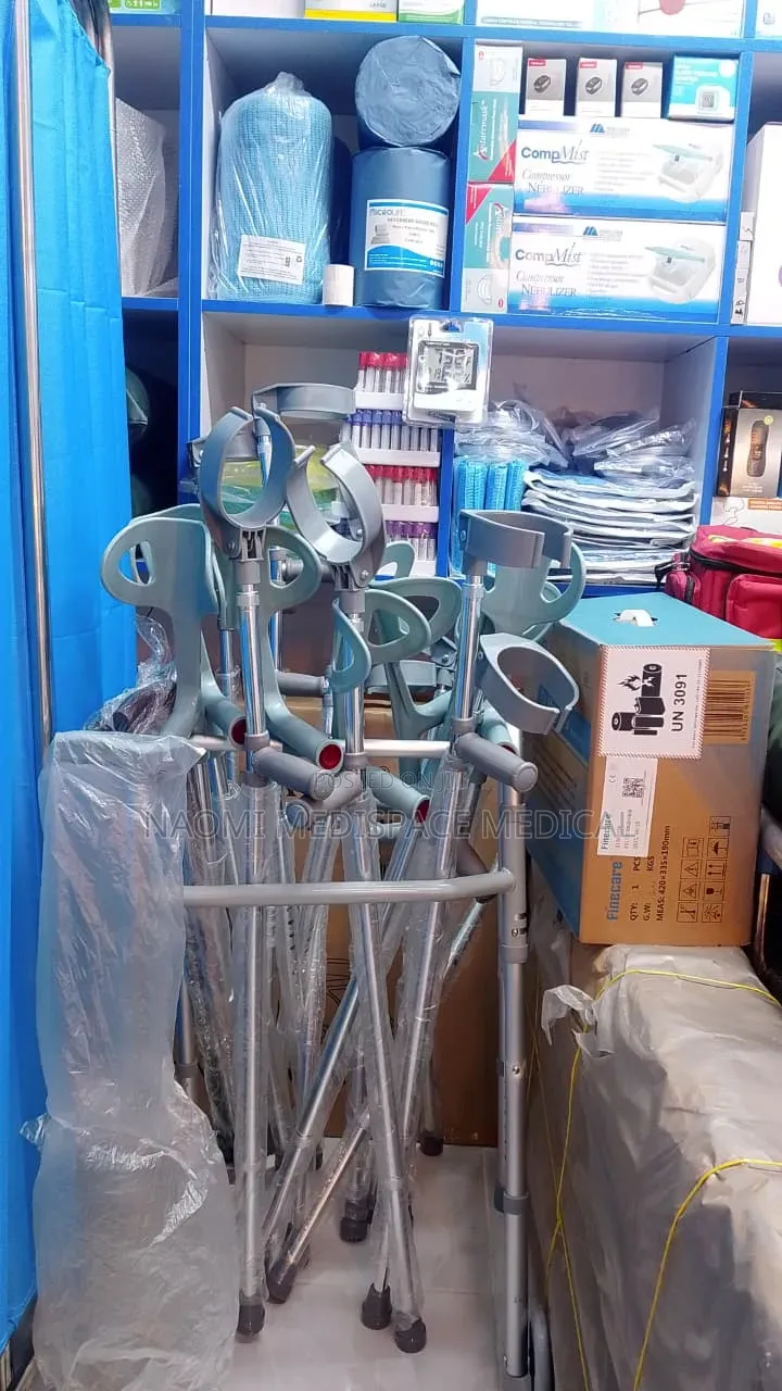 Strong Adjustable Elbow Crutches Pair