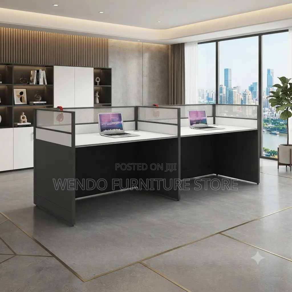 Office Workstation; Two Users Modern Office Workplace Workstation