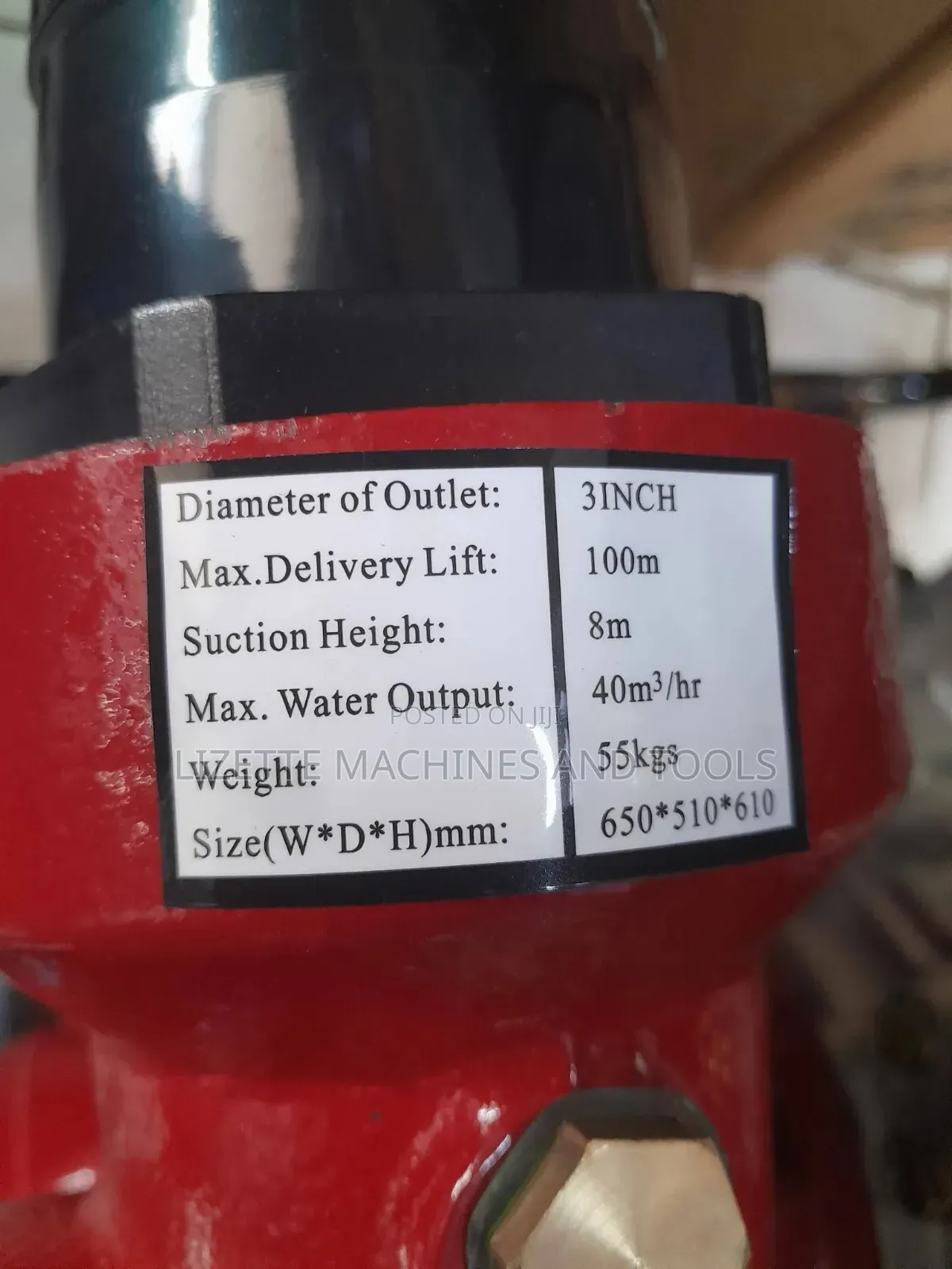 Milano 16hp High Pressure 3" Diesel Water Pump 100m Head
