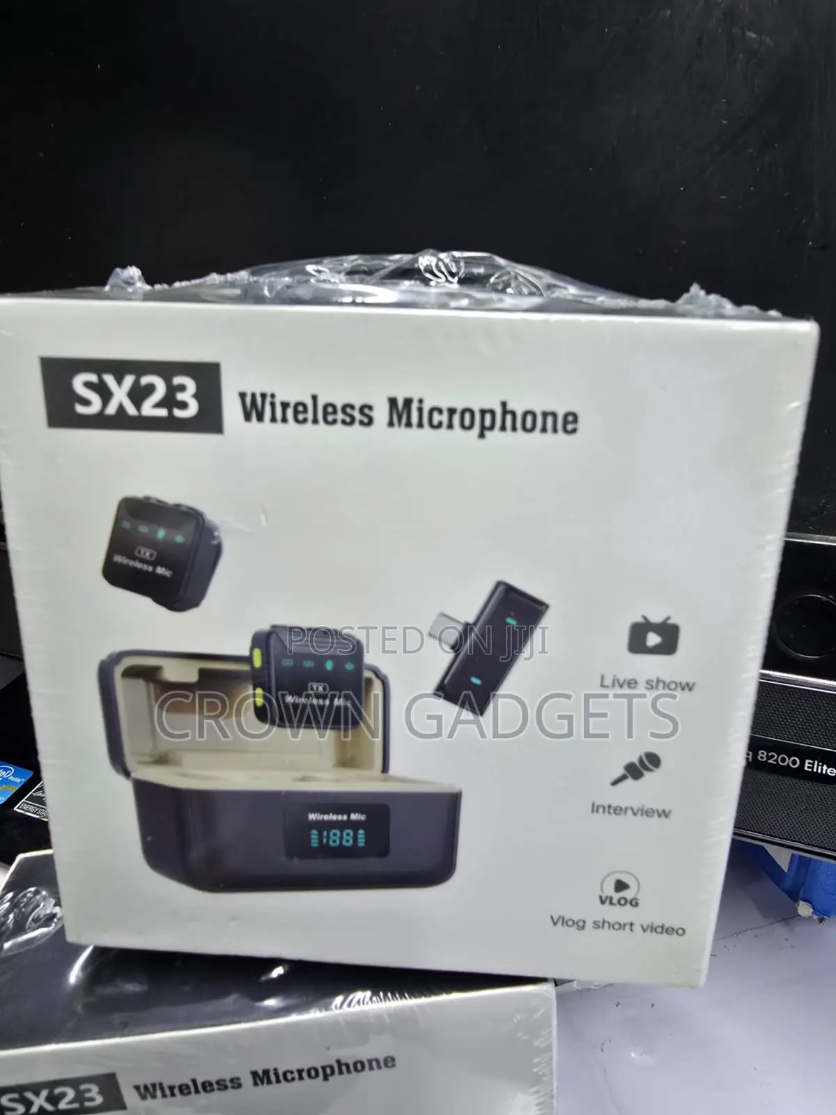 SX23 Wireless Lavalier Microphone 3-in-1 for iPhone Android