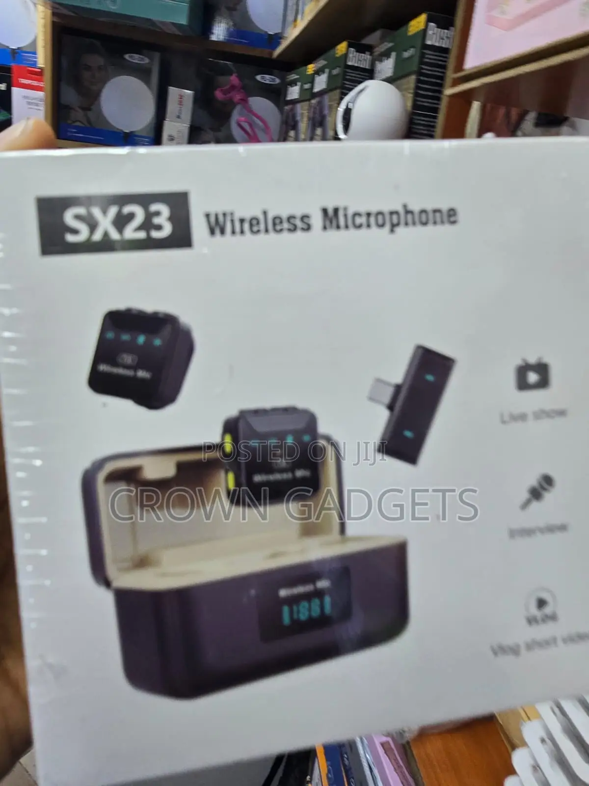SX23 Dual Wireless Mic With Charging Case Noise Reduction