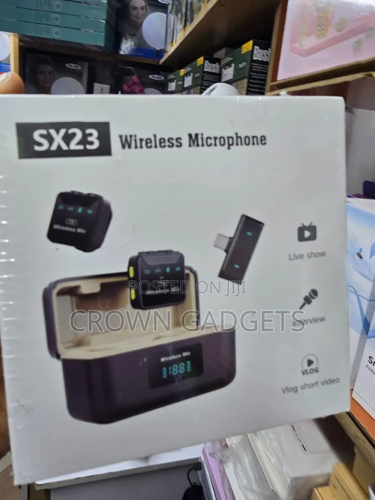 SX23 Dual Wireless Mic With Charging Case Noise Reduction
