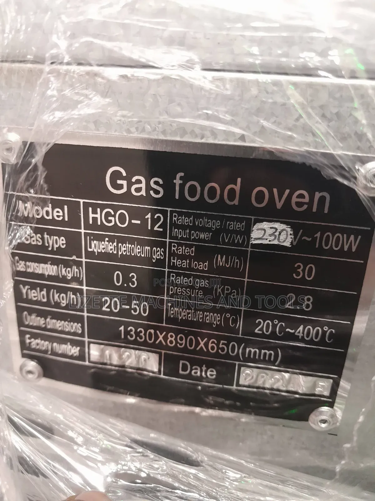 One Deck Two Tray Gas Food Oven