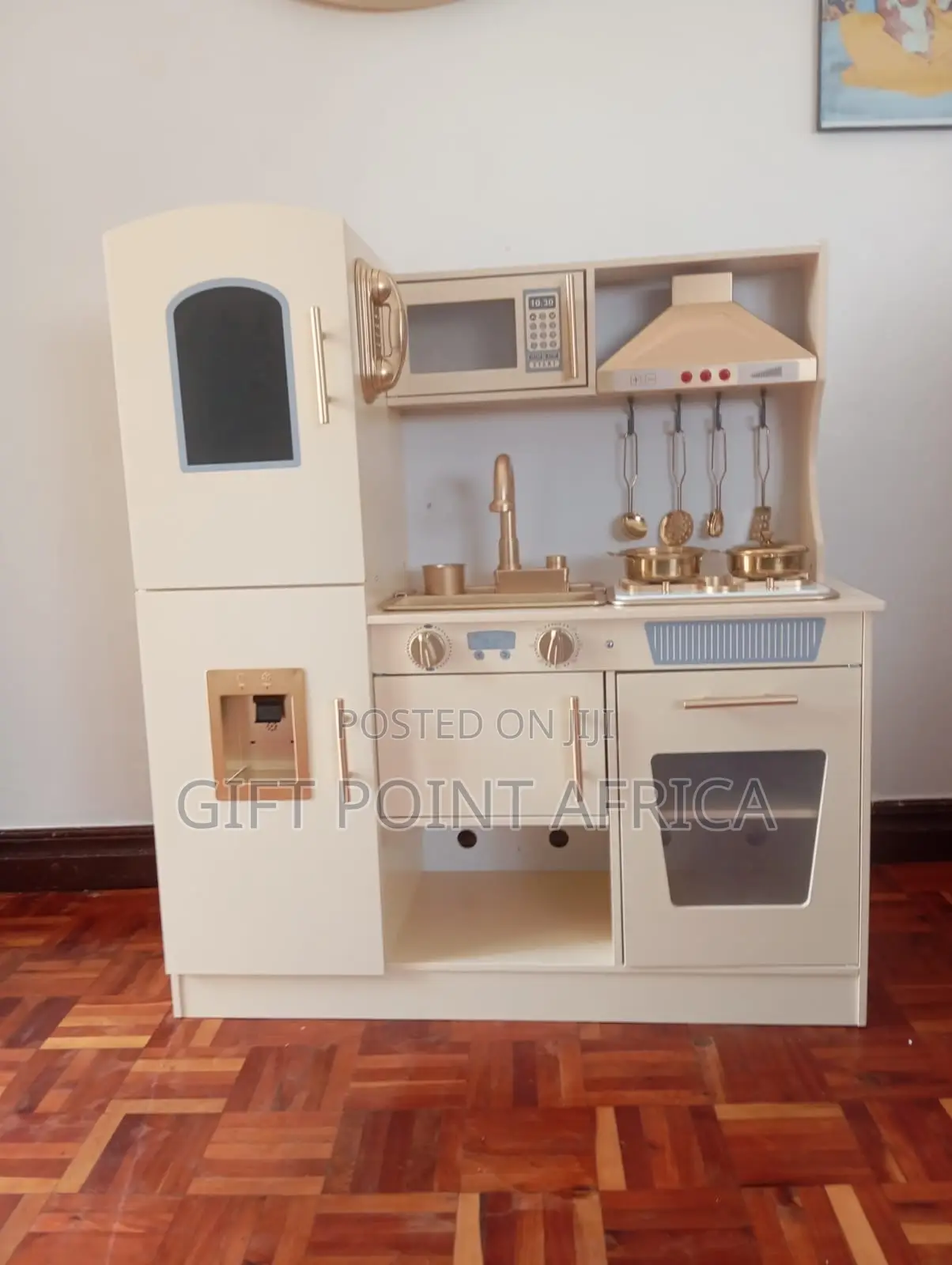 Kitchen Wooden Toy for Kids With Microwave Play Sink Playset