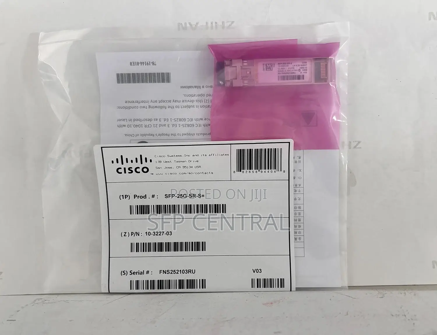 Cisco SFP-25G-SR-S SFP28 850nm 100m MMF LC Transceiver Module