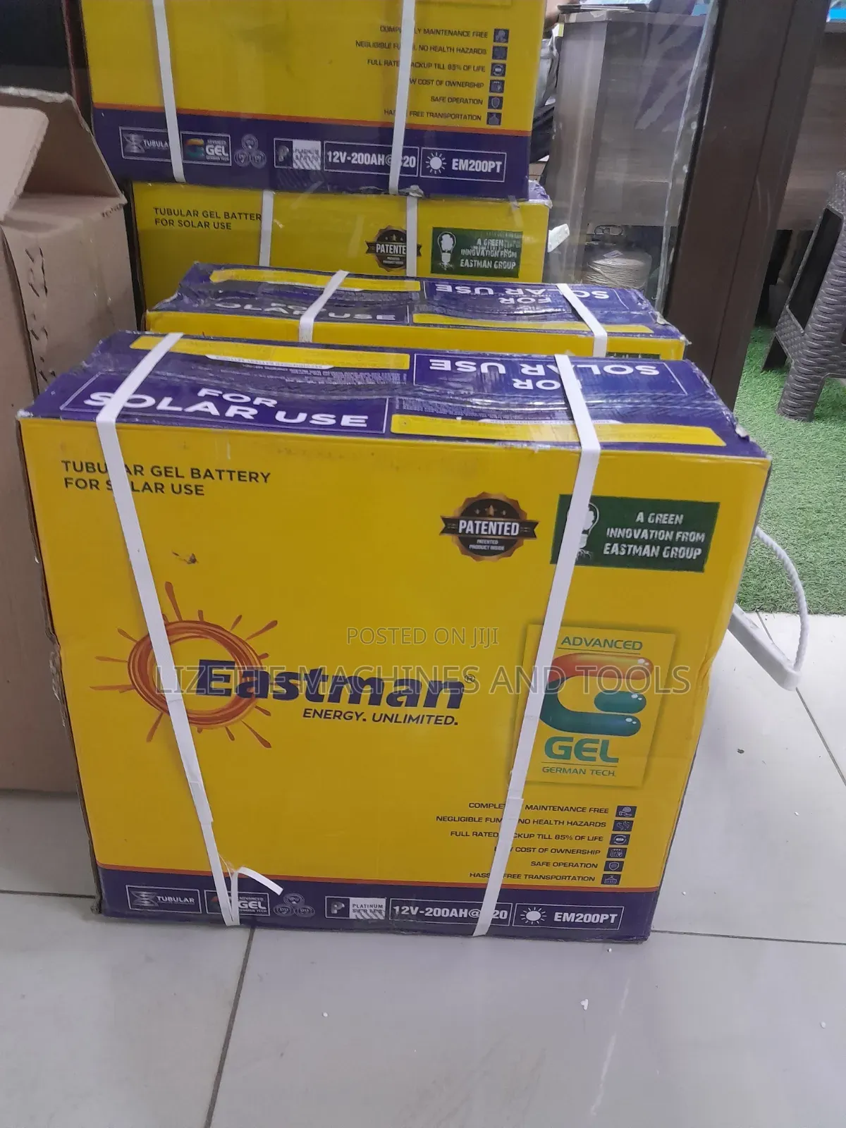 Eastman 200ah Tubular Maintenance-Free Solar Battery 12V