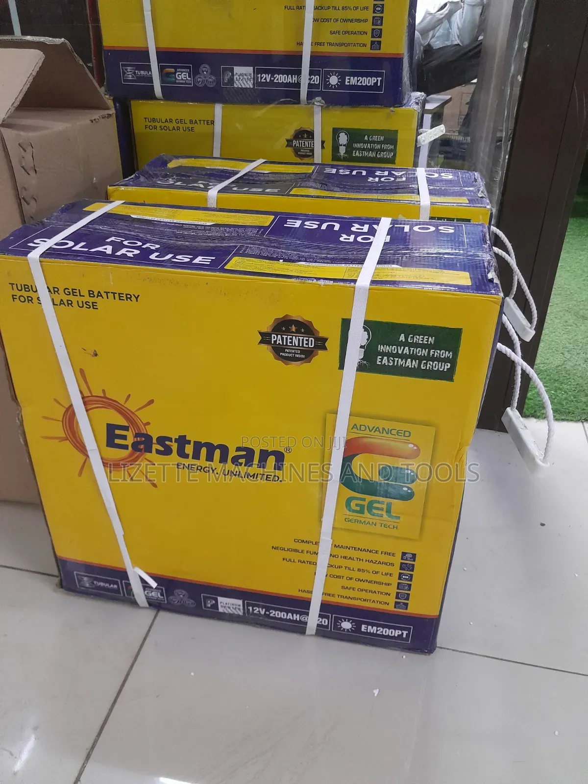 Eastman 200ah Tubular Maintenance-Free Solar Battery 12V