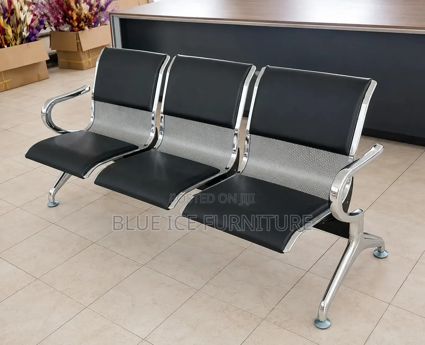 Office Visitors Chair-3 Seater Bench