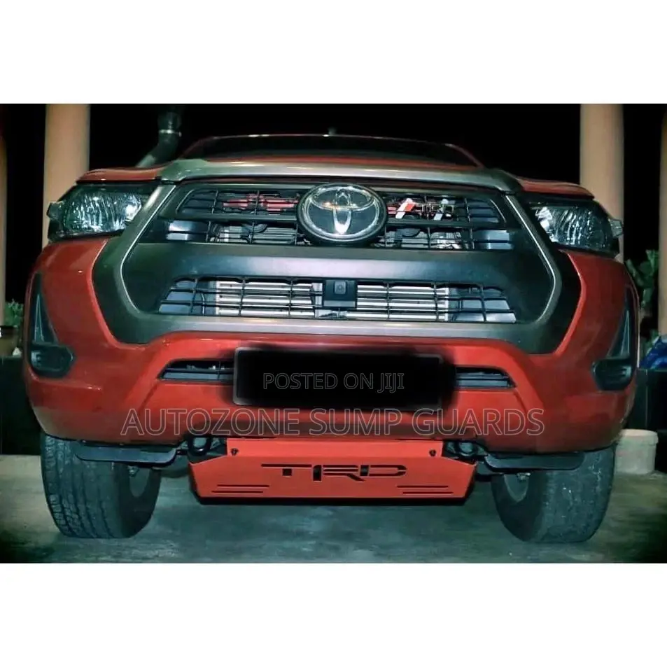 Red Steel Front Bash Plate for Toyota Hilux Revo Rocco Rogue 2015-On