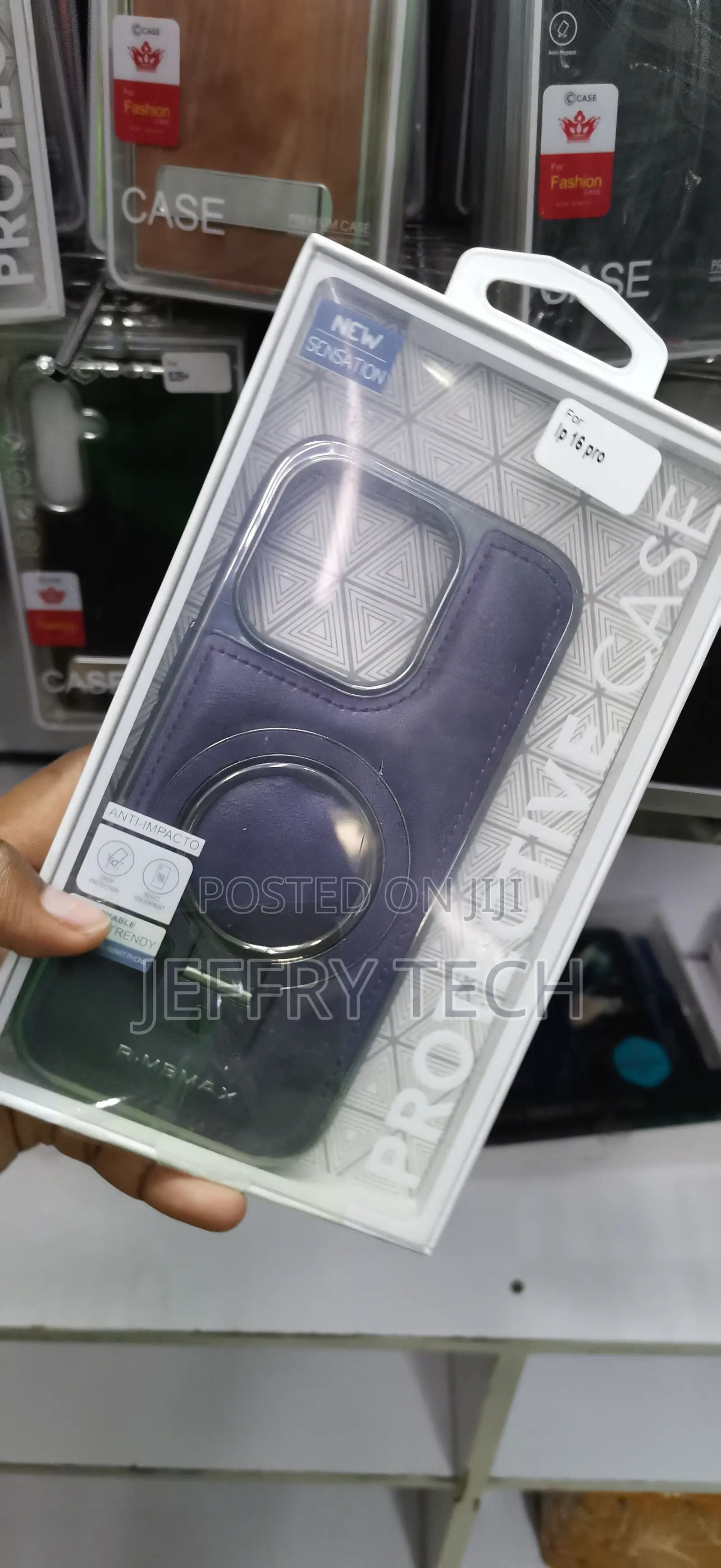 iPhone 16 Pro Max a RUIMEIBI Premium Faux Leather MagSafe Case