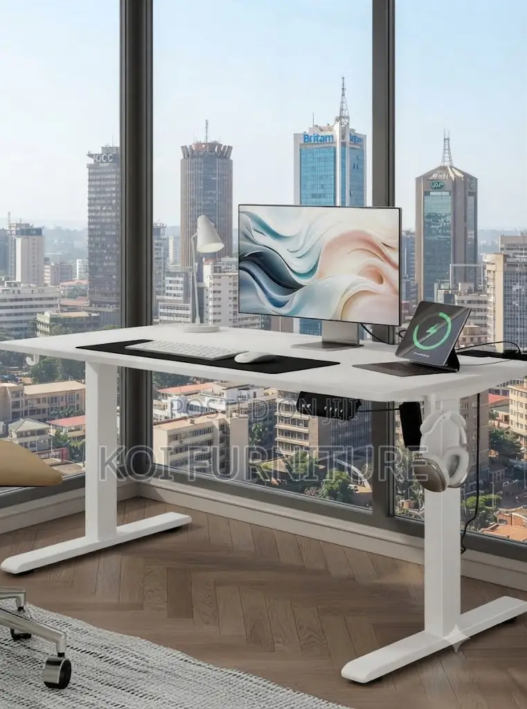 Office Desk; 1.2 Meter Adjustable Desk Featuring Motor