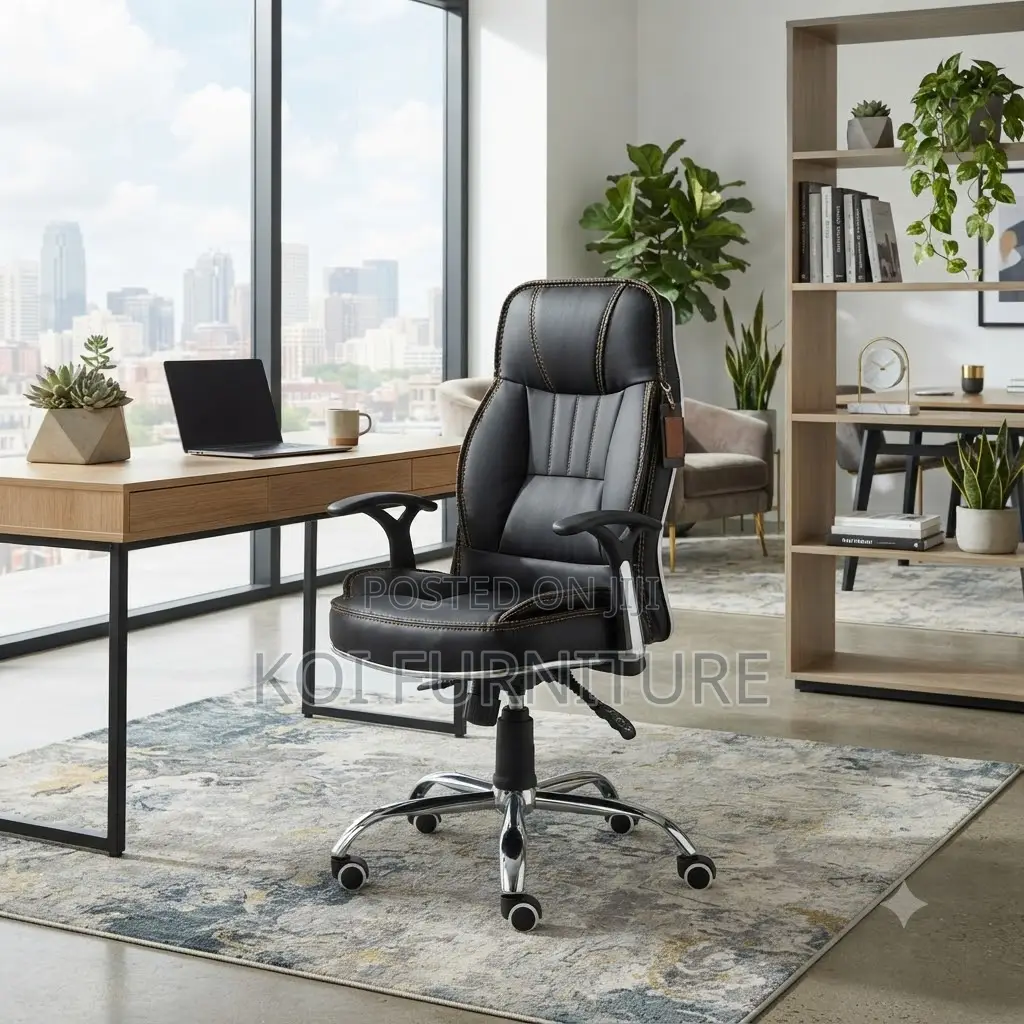 Office Chairs; Home Office Leather Recliner High Backrest Chair