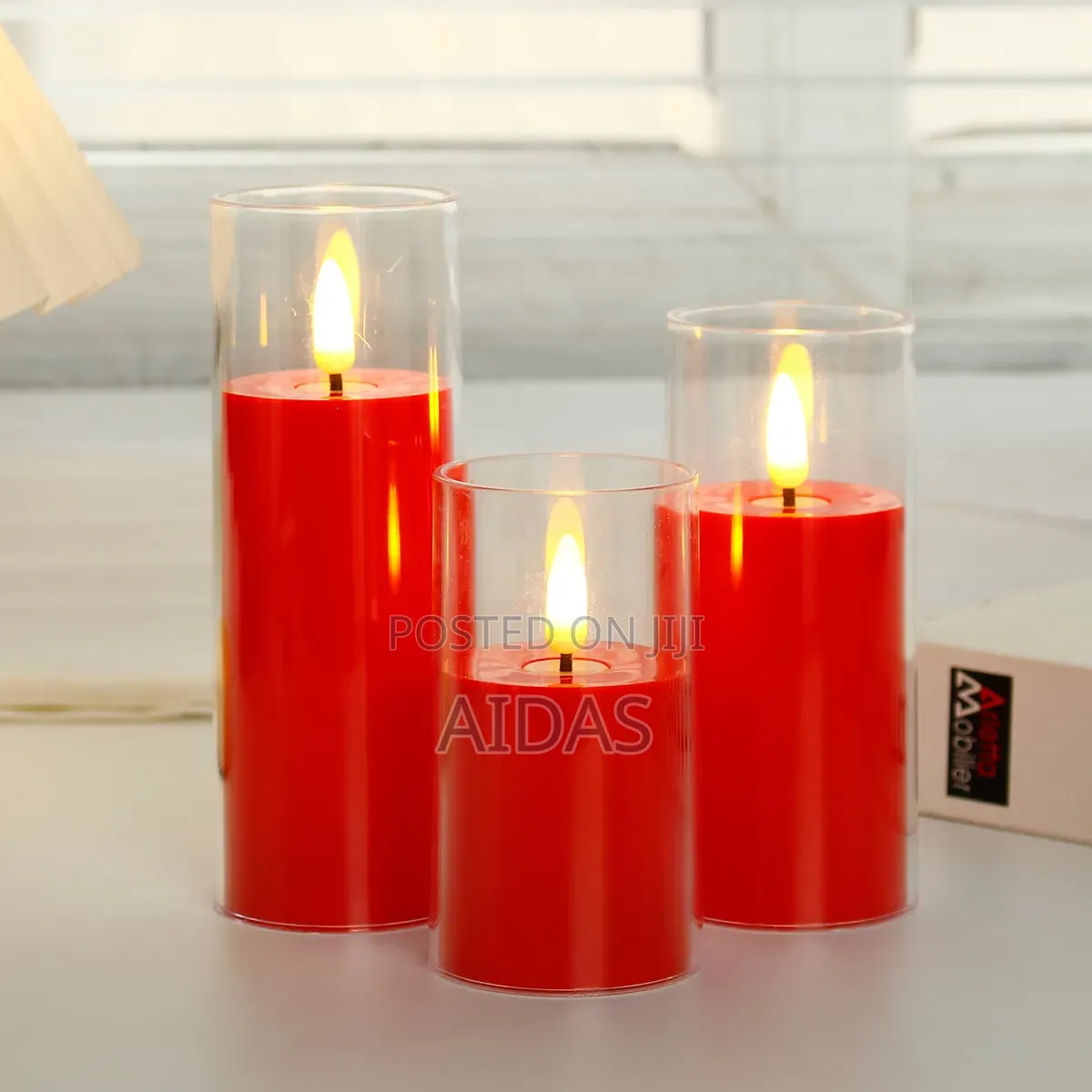 3 PCS Decorative Candle Set – Elegant Home Table Decor