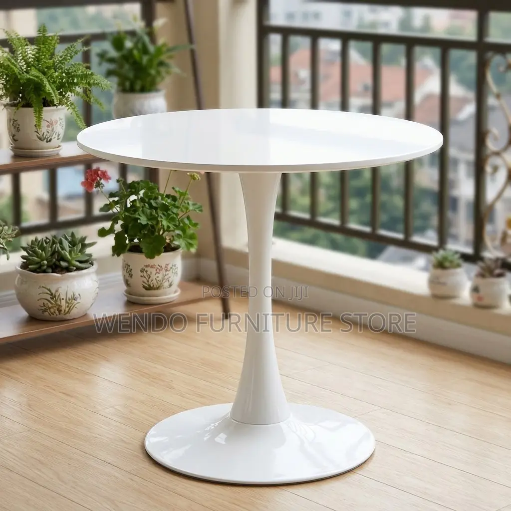 Coffee Table; Round Home Office Tulip Coffee Table Made of Marble