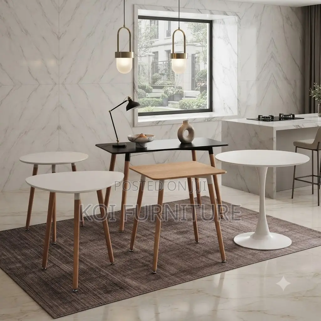 Coffee Tables; Round Home Office Marble Made Coffee Table