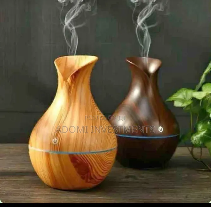 Wood Grain Vase-Shaped Ultrasonic Aroma Diffuser