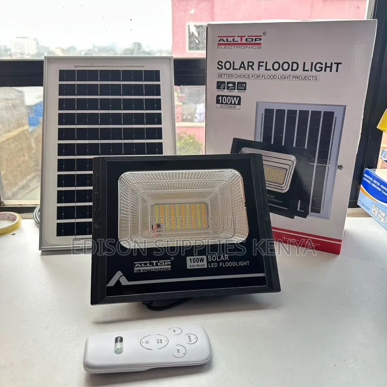 Solar Floodlight 100W Alltop Flood Lights Photocell Dawn to Dusk