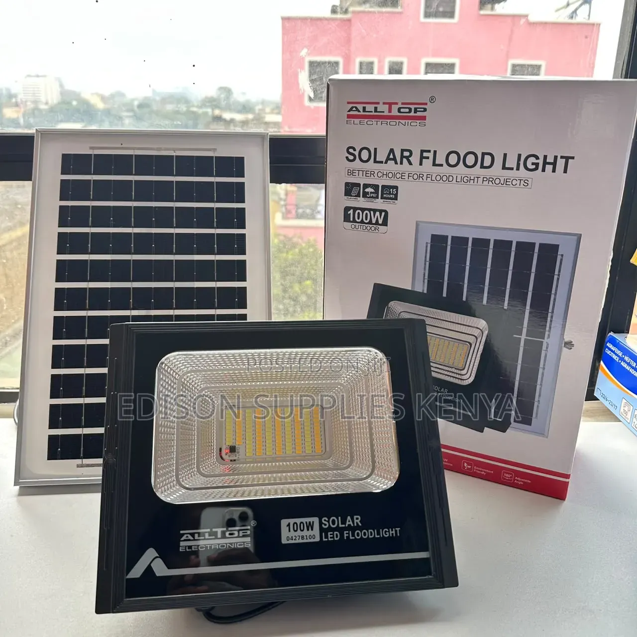 Solar Floodlight 100W Alltop Flood Lights Photocell Dawn to Dusk