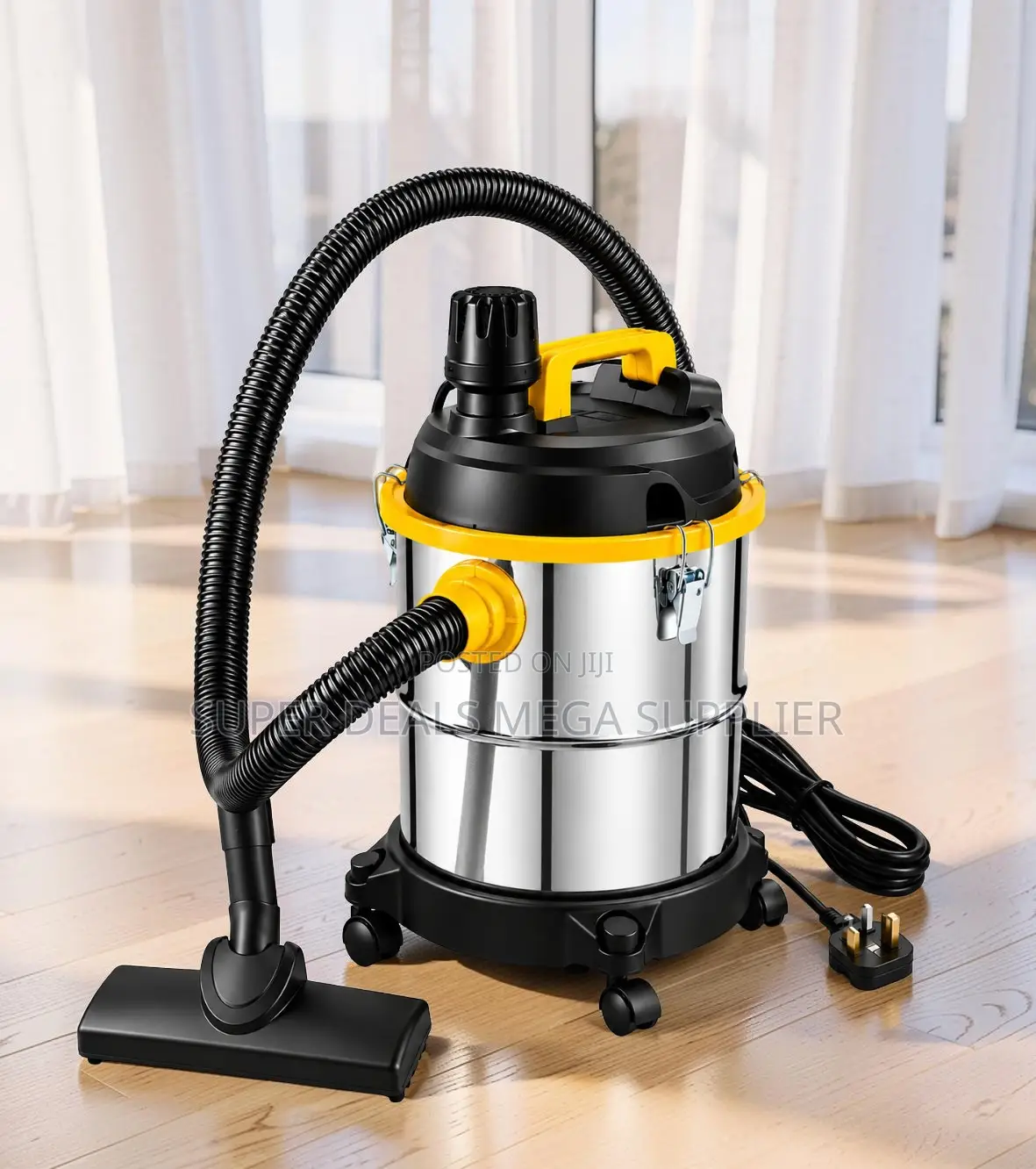 Powerful Suction Wet Dry Vacuum Cleaner With Stainless Steel Tank