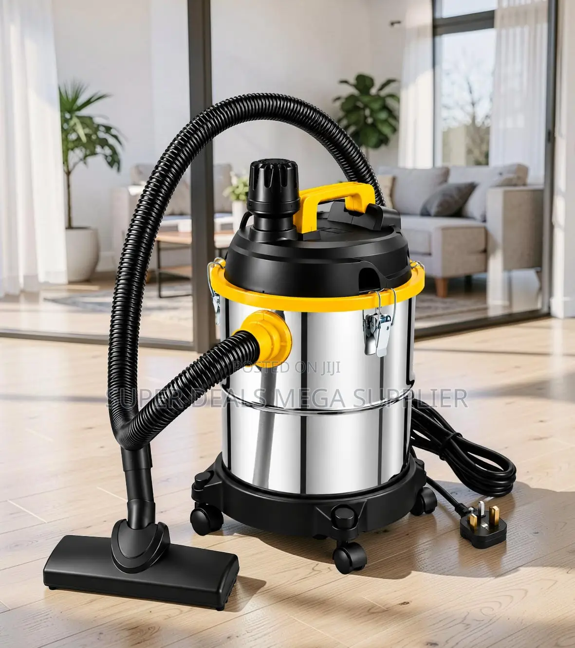 Heavy Duty Wet Dry Vacuum Cleaner With Stainless Steel Tank