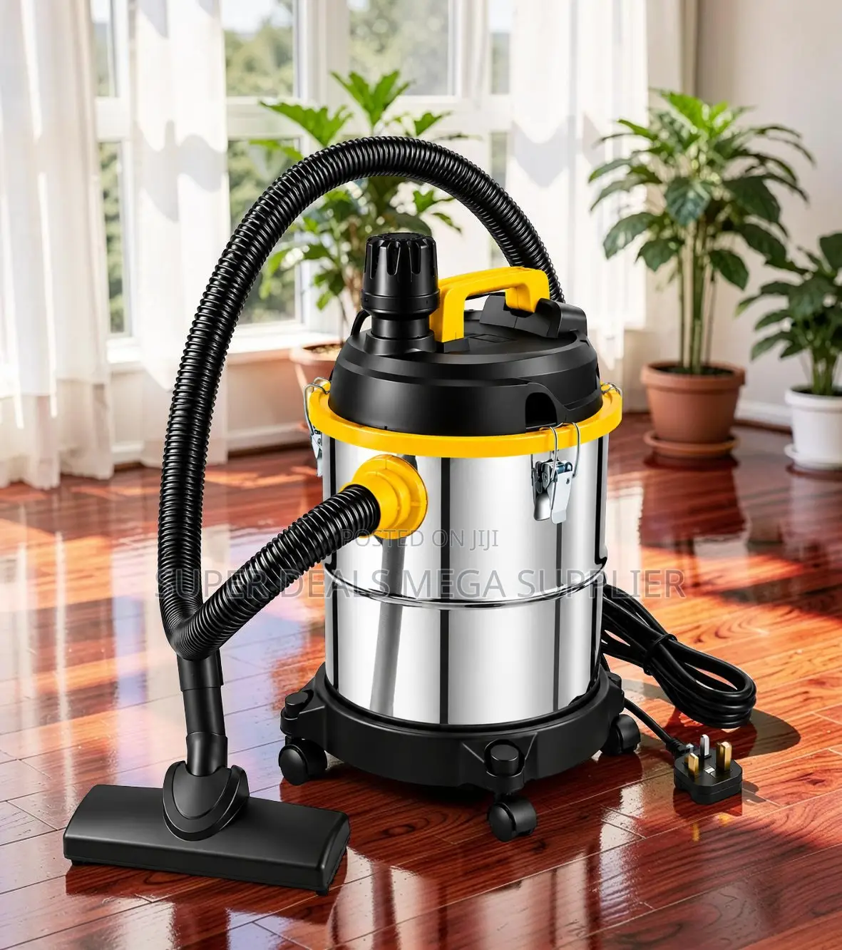Heavy Duty Wet Dry Vacuum Cleaner With Stainless Steel Tank