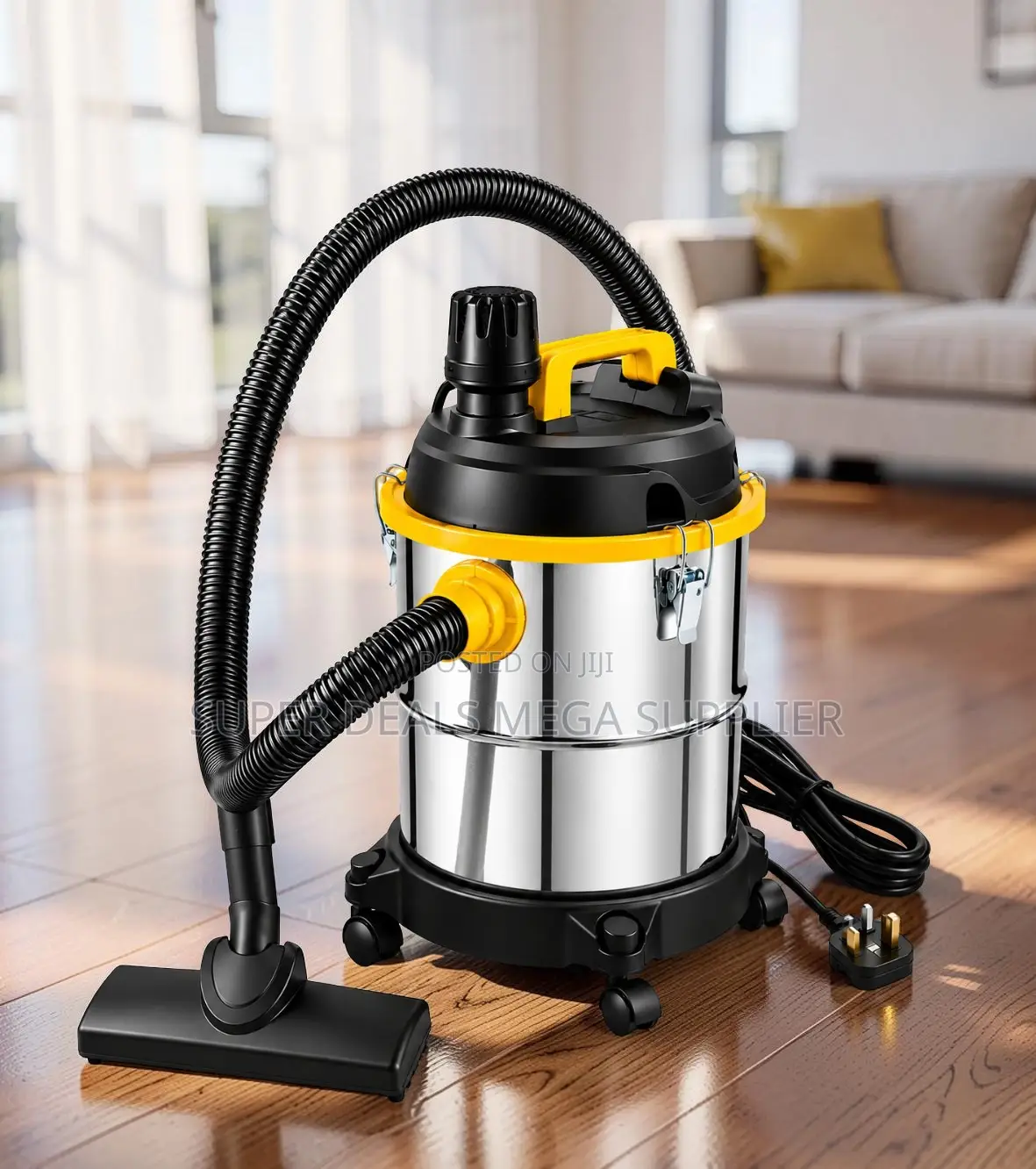 Large Capacity Wet and Dry Vacuum Cleaner With Stainless Steel Tank