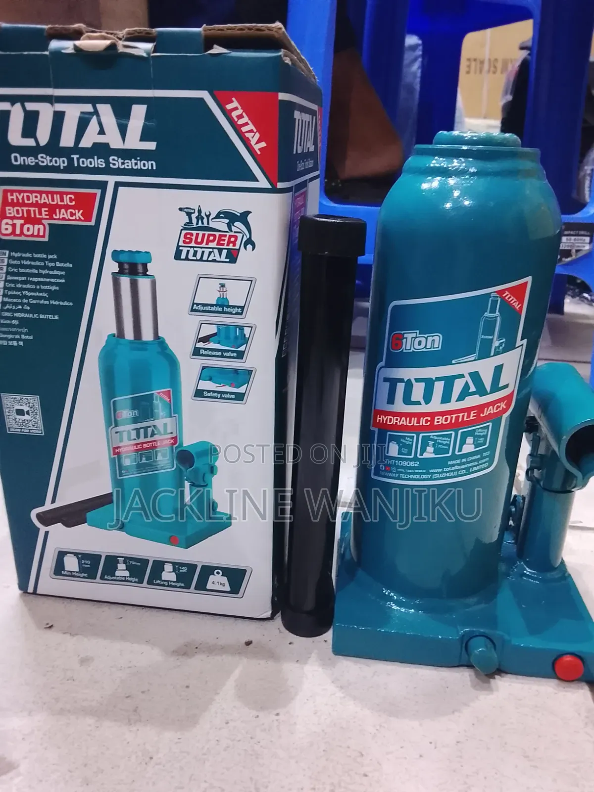 Professional Long Lasting Total 6 Ton Hydraulic Bottle Jack