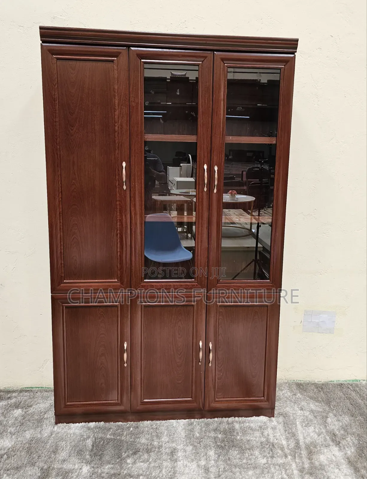 3-Door Mahogany Files Cabinet