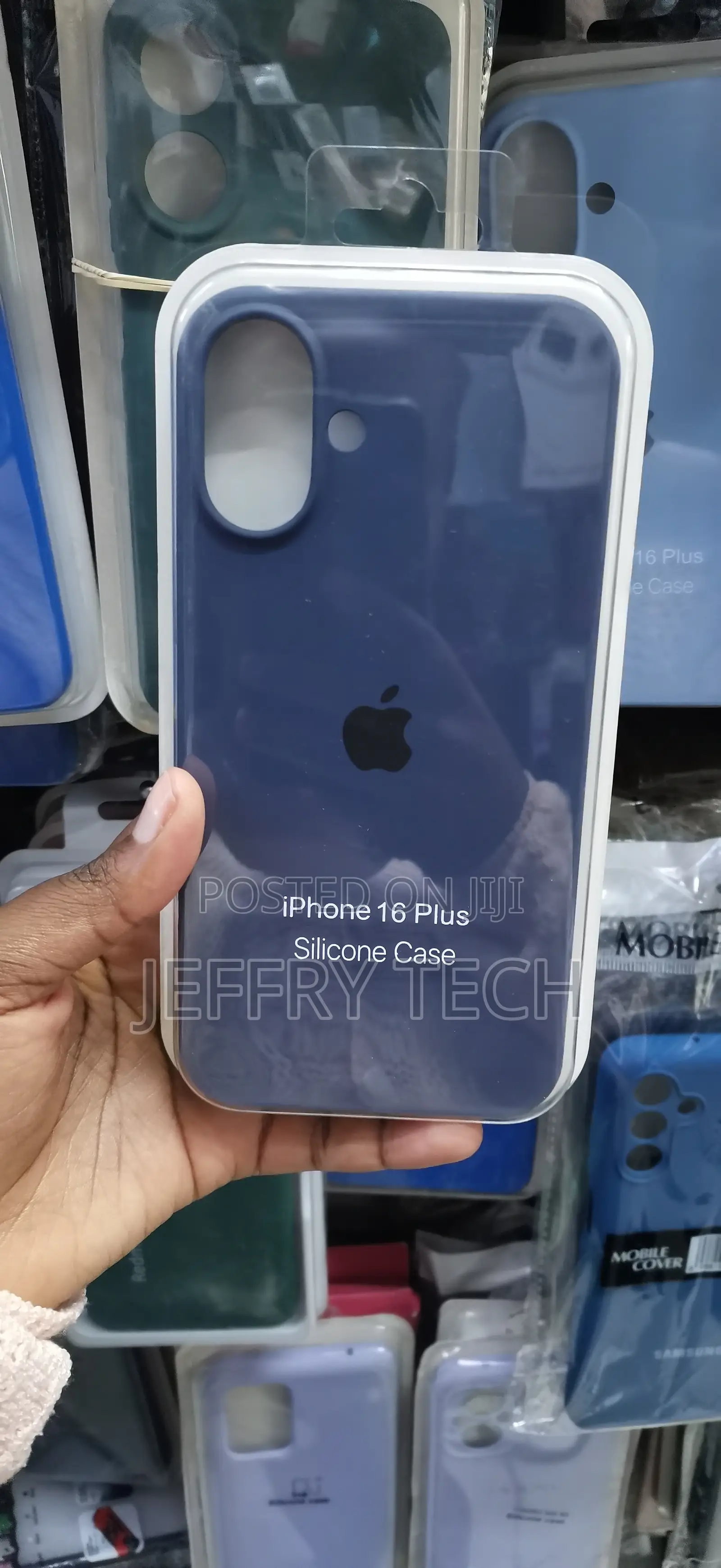 iPhone 16 Plus Blue Apple Silicone Case