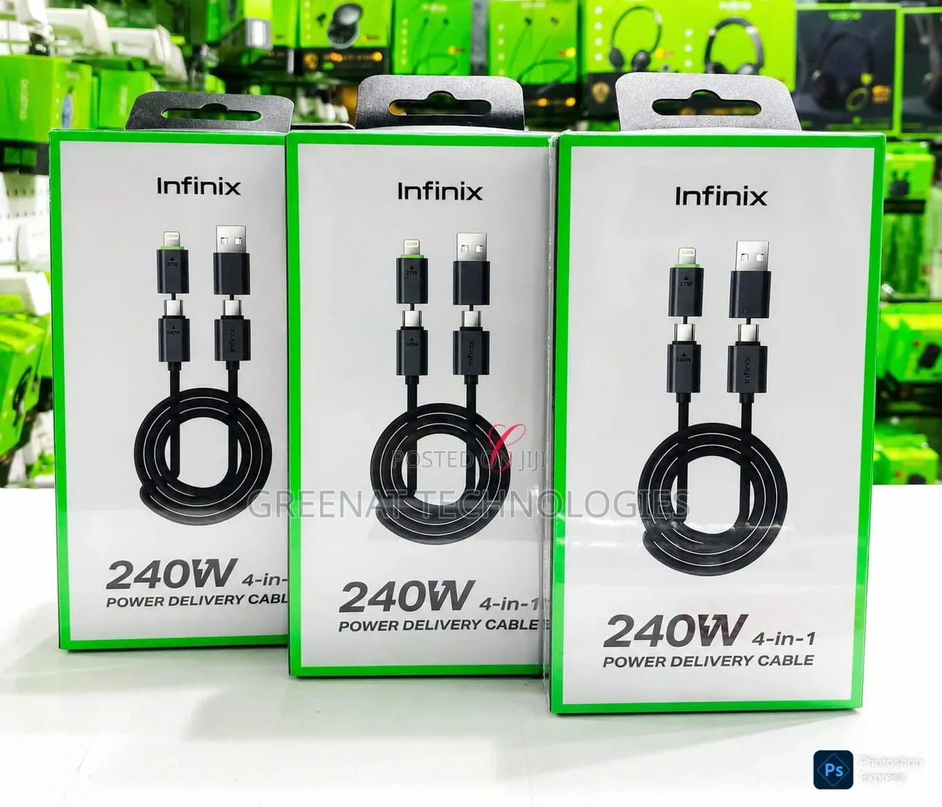 Infinix Xdx25 240w 4 in 1 Power Delivery Cable