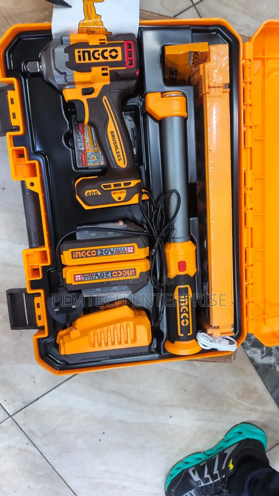 Ingco 20V Cordless Impact Wrench Combo Kit (Model COSLI23048