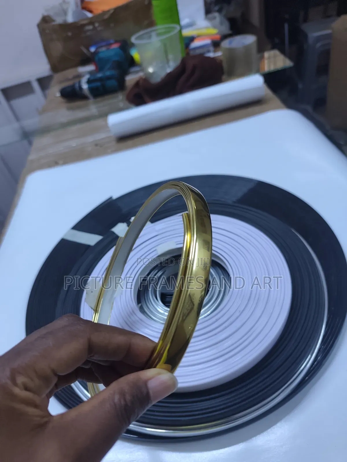 Photomount 9mm Board Edge Band Gold,black,white and Silver Per Metre