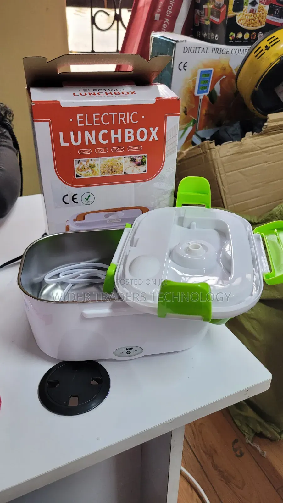 Portable Green Electric Lunch Box