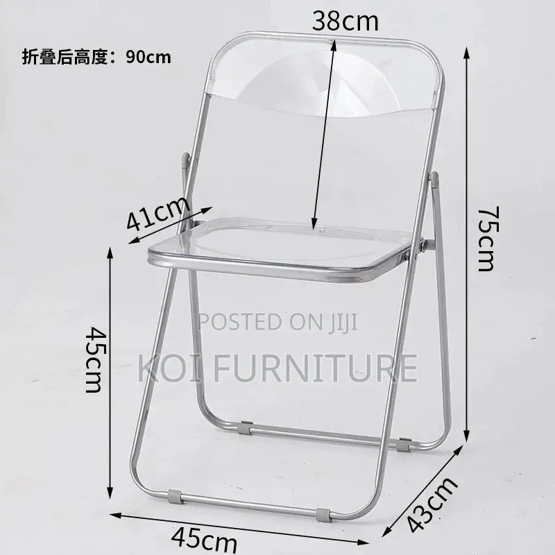 Home Chairs; Clear Home Events Foldable Chair