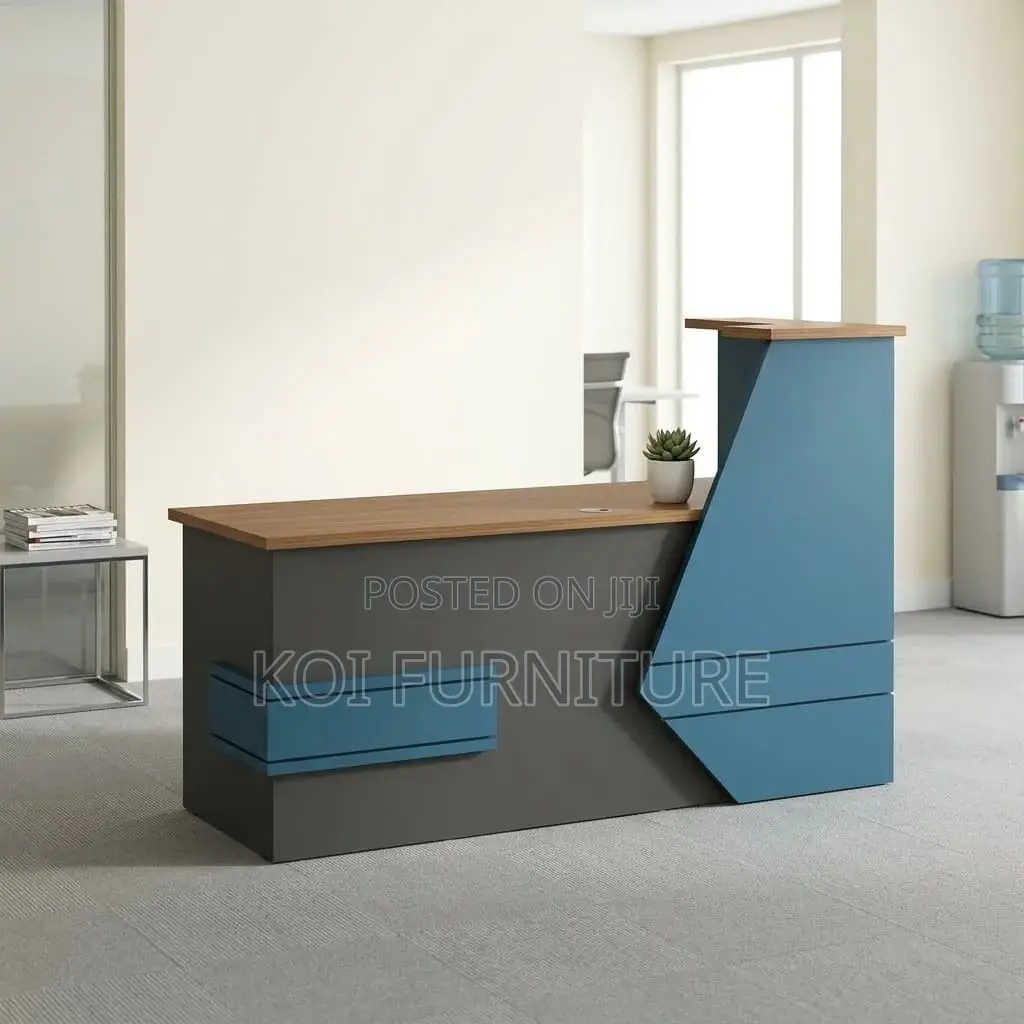 Reception Desk; 2.4 Meters Office Wooden Reception Desk With Drawers