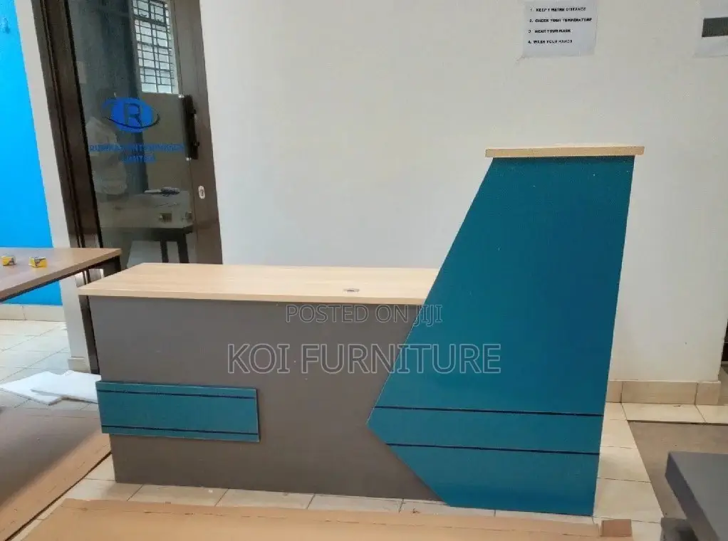 Reception Desk; 2.4 Meters Office Wooden Reception Desk With Drawers