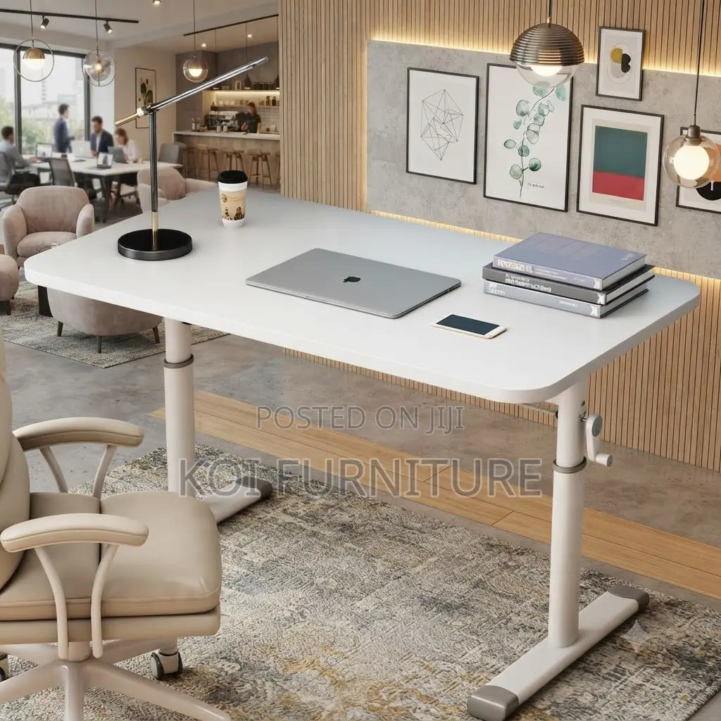 Office Desk; Home Office Manual Adjustable Height Sit-Standing Desk