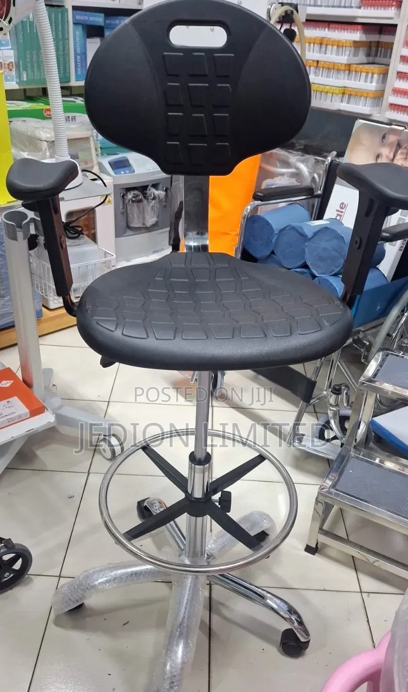 Doctors Stool With Backrest and Armrest