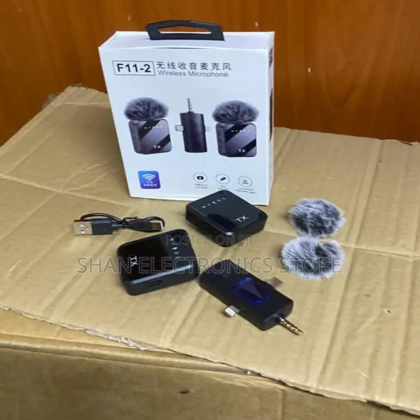 Smart Crystal-Clear Live Streaming F11-2 Wireless Lavalier Mic