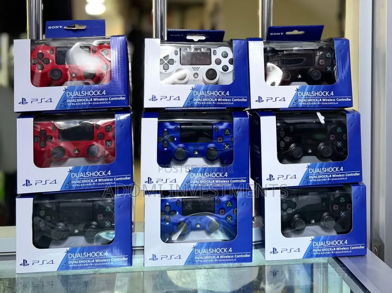 Sony PlayStation 4 DualShock 4 Wireless Controller in Multiple Colors.